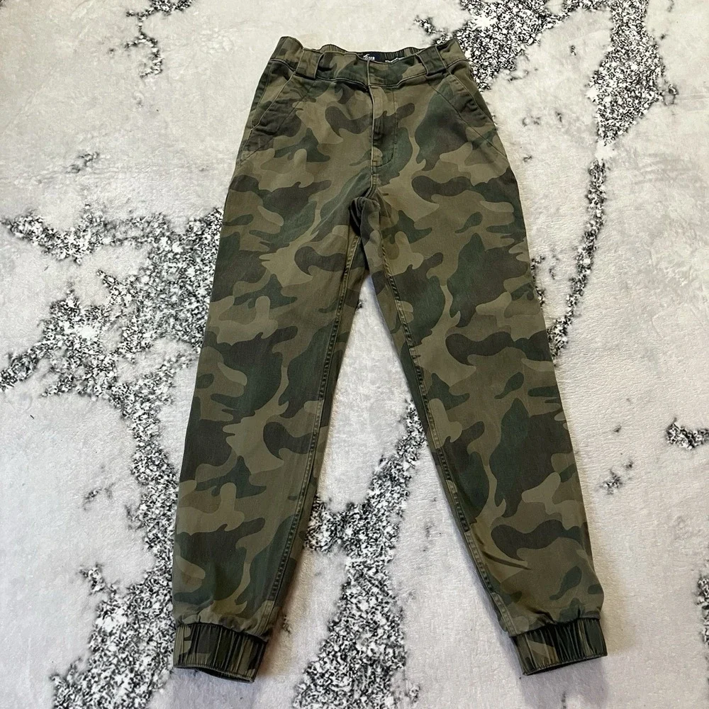 Hollister‎ Pants Womens Size M Green Camo Ultra High Rise Jogger Stretch